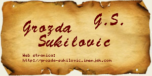 Grozda Šukilović vizit kartica